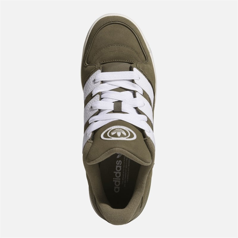 adidas Originals Mens Forum2000 Trainers Olive Strata/Cloud White/Cloud White - Image 4