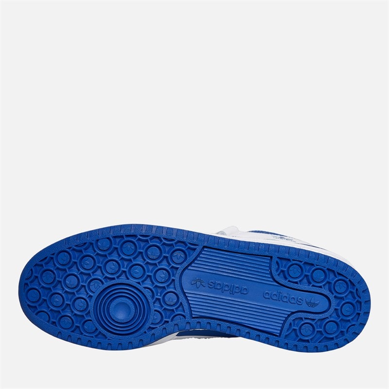 adidas Originals Junior Forum Mid Trainers Cloud White/Royal Blue/Cloud White - Image 2