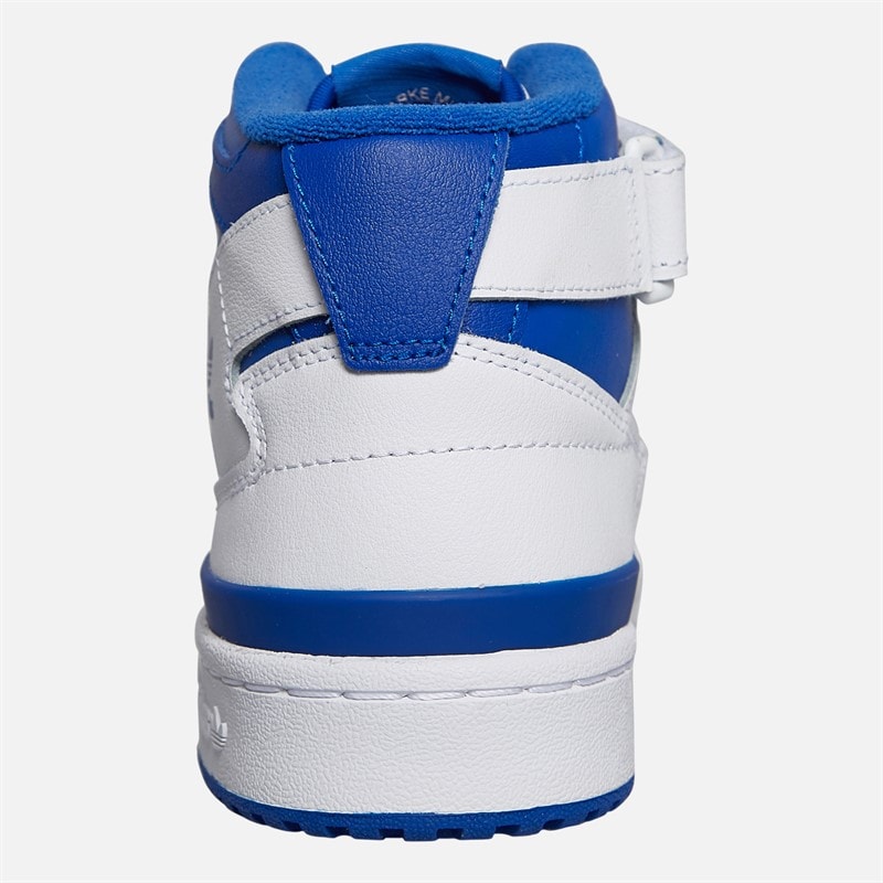 adidas Originals Junior Forum Mid Trainers Cloud White/Royal Blue/Cloud White - Image 3