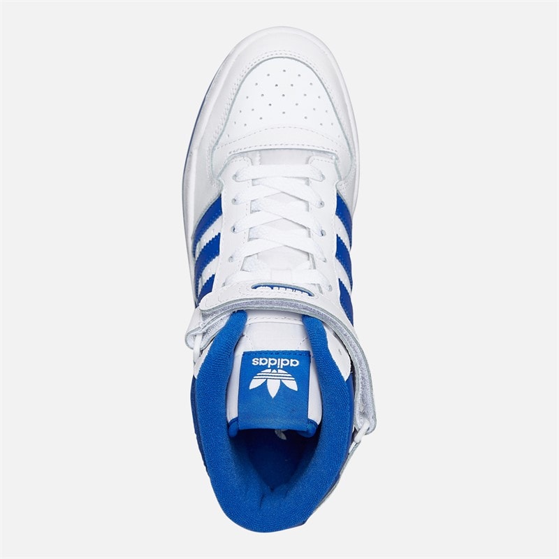 adidas Originals Junior Forum Mid Trainers Cloud White/Royal Blue/Cloud White - Image 4