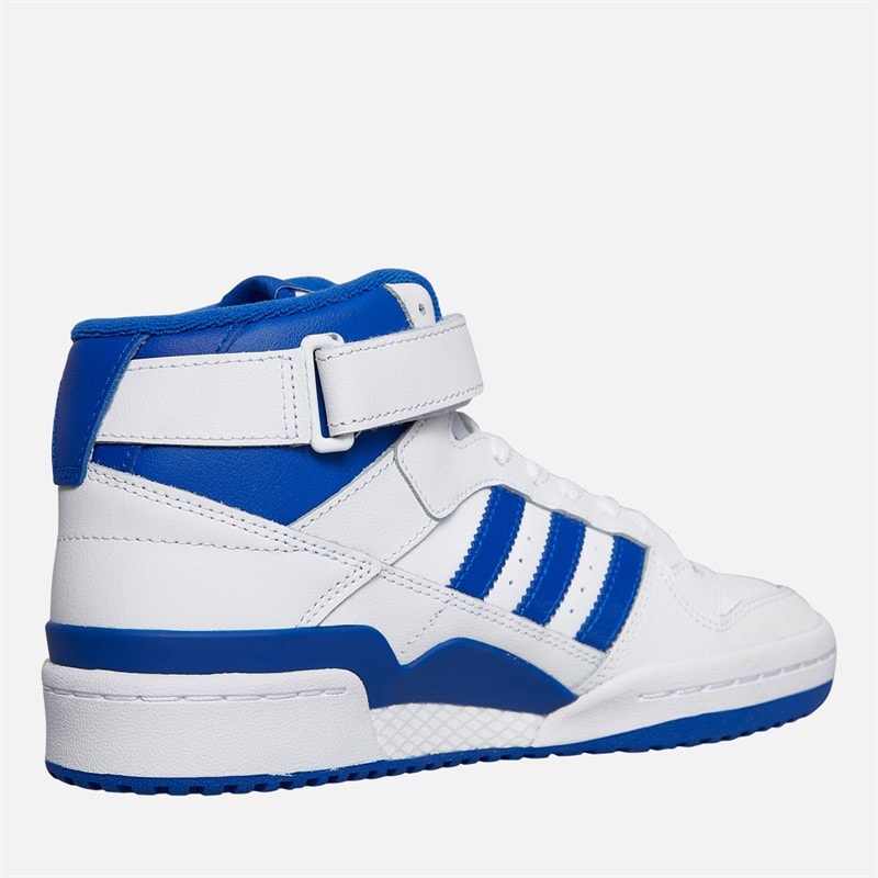 adidas Originals Junior Forum Mid Trainers Cloud White/Royal Blue/Cloud White - Image 5