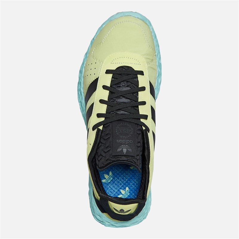 adidas Originals Mens Zponge Trainers Ice Yellow/Core Black/Focus Blue Ice Yellow / Core Black / Focus Blue - Image 4