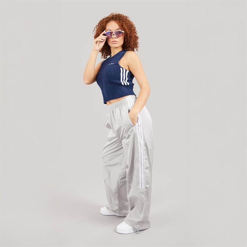 adidas Originals Womens 3-stripes Fluffy Knit Vest Night Indigo/White - Image 4