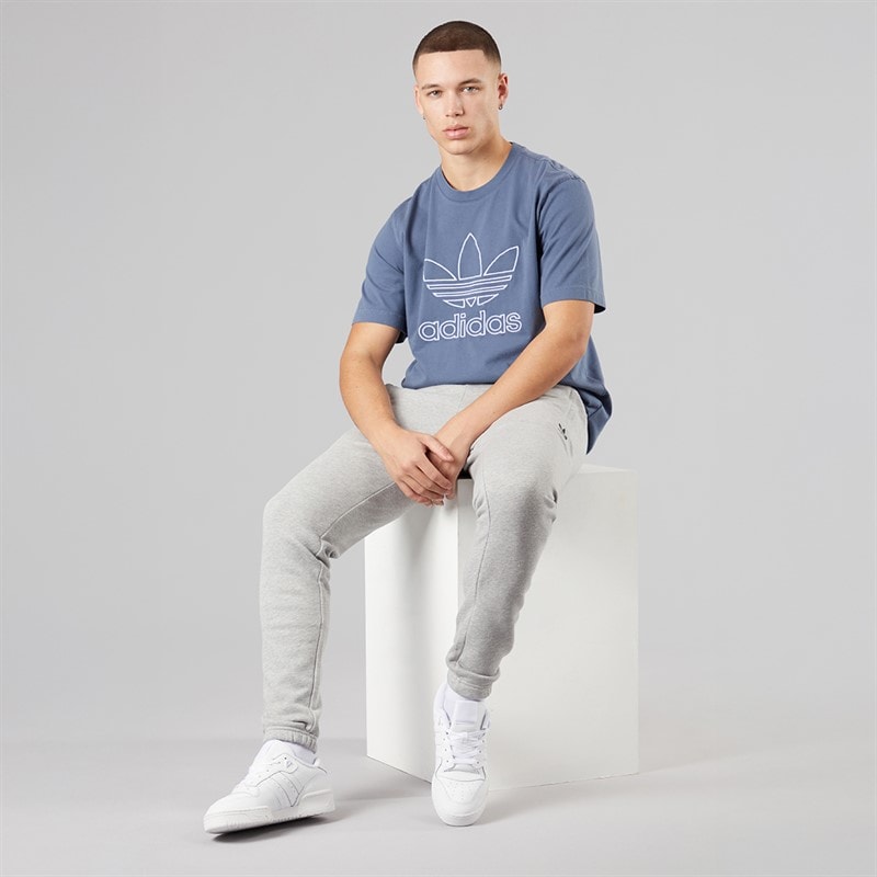 adidas Originals Mens Adicolor Outline Trefoil T-Shirt Preloved Ink - Image 4