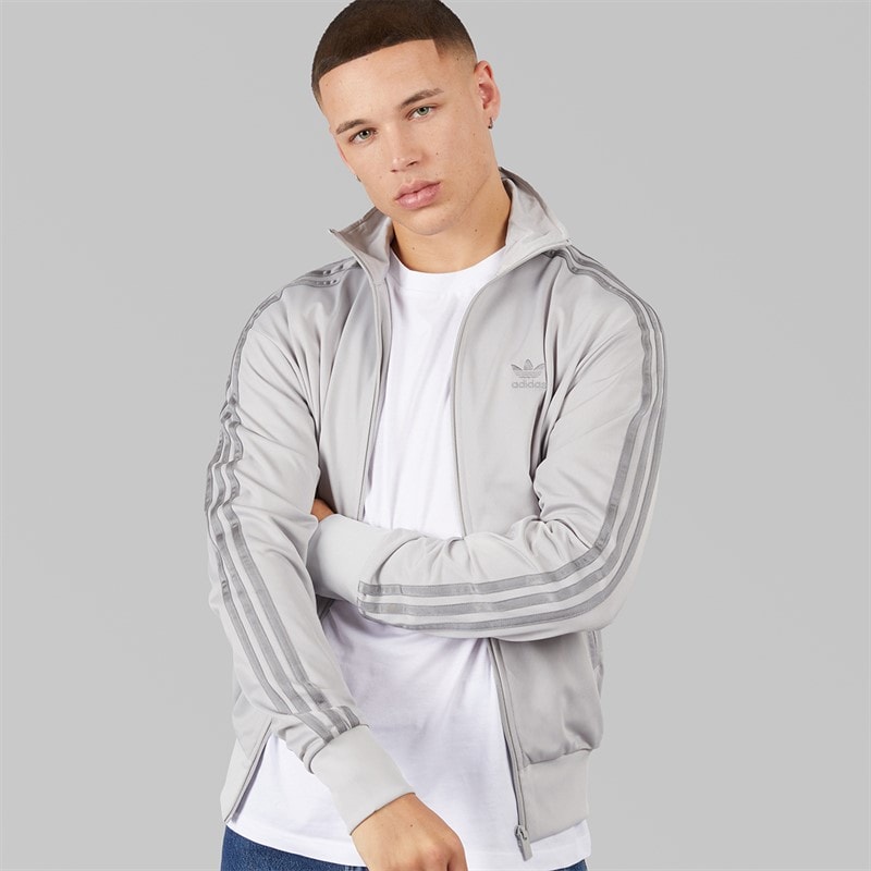 adidas Originals Mens Adicolour Firebird Track Top Grey Two - Image 1