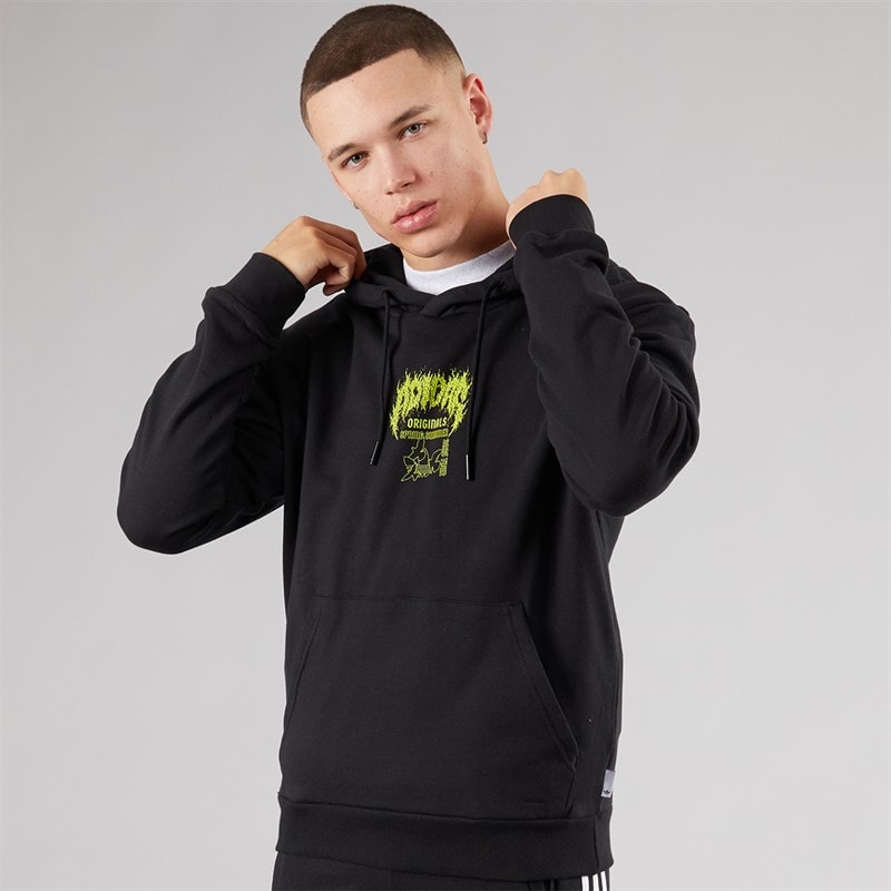 adidas Originals Mens Death Metal Hoodie Black - Image 2