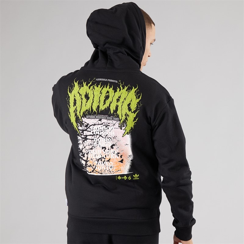 adidas Originals Mens Death Metal Hoodie Black - Image 3