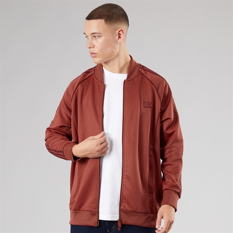 adidas Originals Mens Adicolour Classics Superstar Track Top Preloved Ruby - Image 3