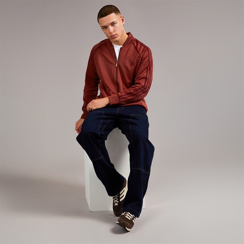 adidas Originals Mens Adicolour Classics Superstar Track Top Preloved Ruby - Image 4
