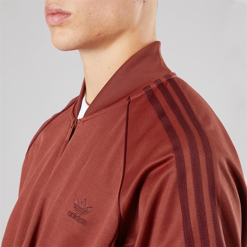 adidas Originals Mens Adicolour Classics Superstar Track Top Preloved Ruby - Image 5