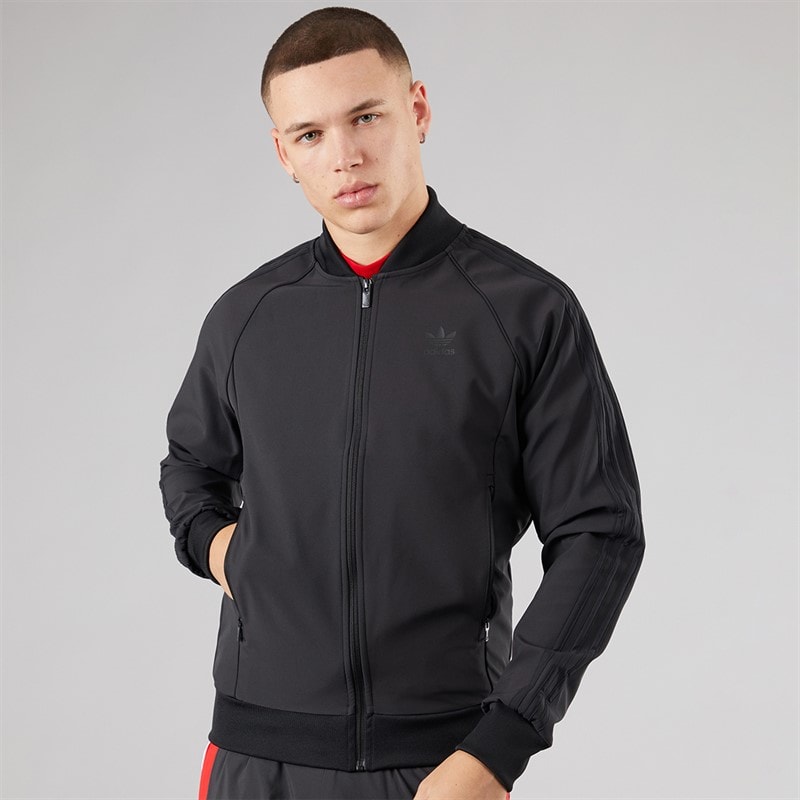 adidas Originals Mens Bonded Superstar Track Top Black - Image 3