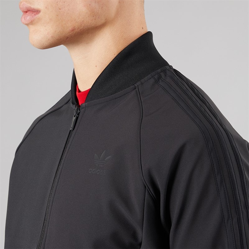 adidas Originals Mens Bonded Superstar Track Top Black - Image 5