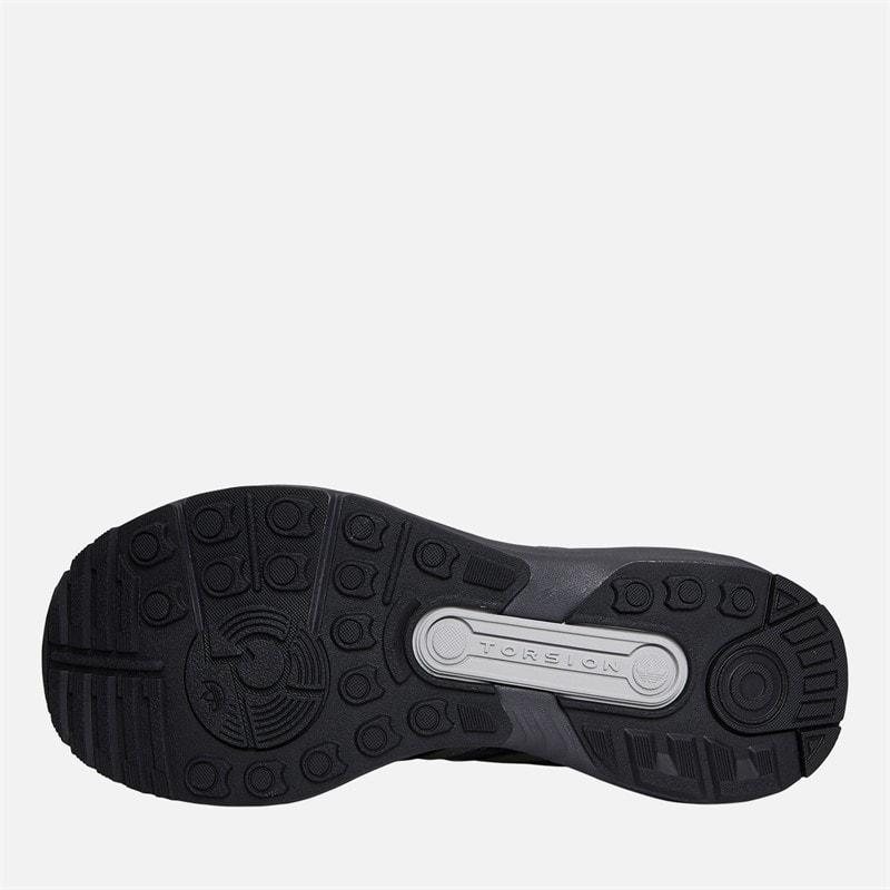 adidas Originals Junior Boys ZX RS Trainers Core Black/Silver Metallic/Carbon - Image 2