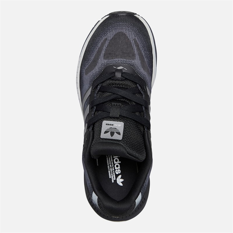 adidas Originals Junior Boys ZX RS Trainers Core Black/Silver Metallic/Carbon - Image 4