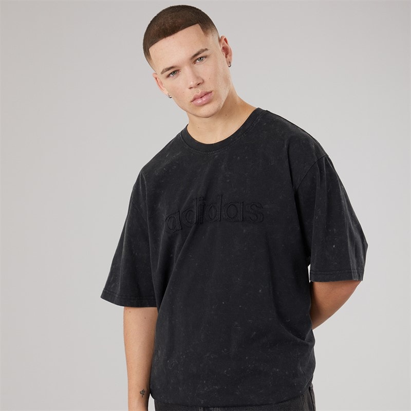 adidas Originals Mens Washed T-Shirt Black - Image 1