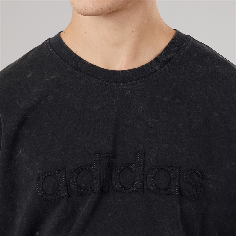 adidas Originals Mens Washed T-Shirt Black - Image 3