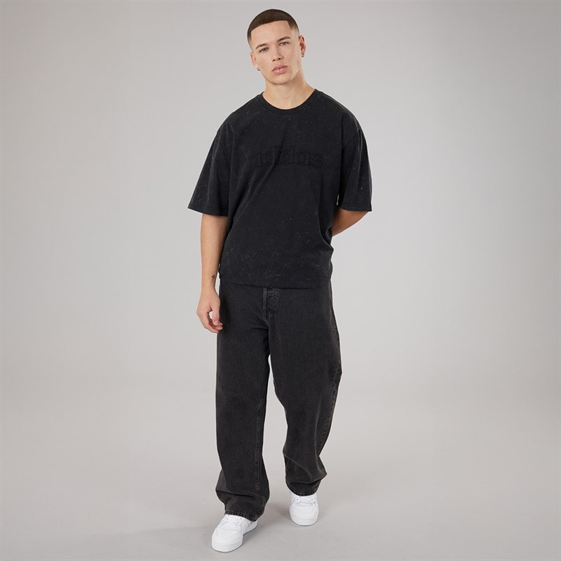 adidas Originals Mens Washed T-Shirt Black - Image 4