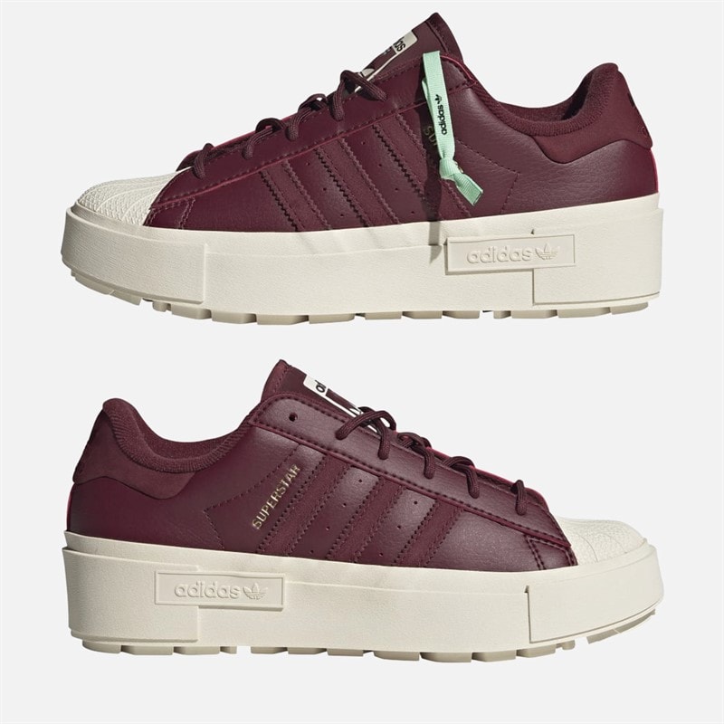 adidas Originals Womens Superstar Bonega X Trainers Shadow Red/Shadow Red/Pulse Mint - Image 1