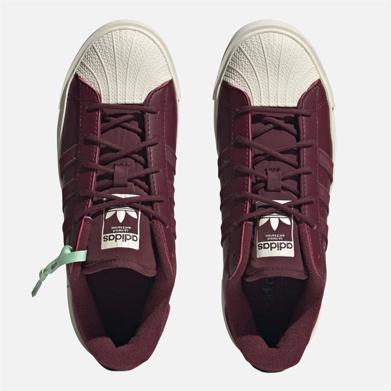 adidas Originals Womens Superstar Bonega X Trainers Shadow Red/Shadow Red/Pulse Mint - Image 4