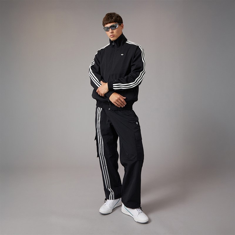 adidas Originals Mens Premium Firebird Track Top Black - Image 4