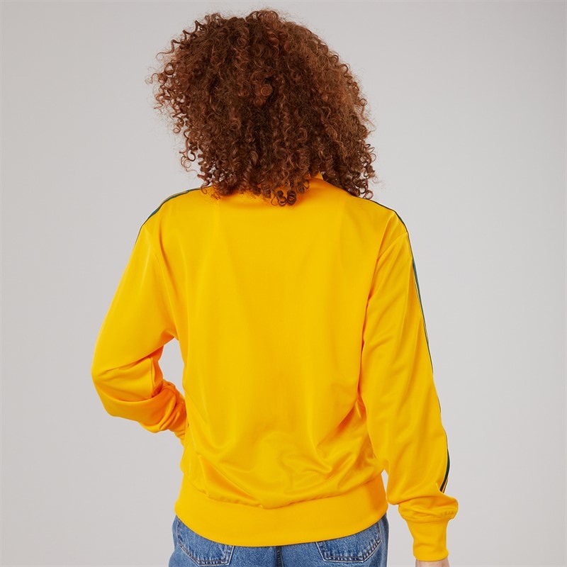 adidas Originals Womens Adicolour Classic Firebird Loose Track Jacket Crew Yellow/Collegiate Green - Image 2