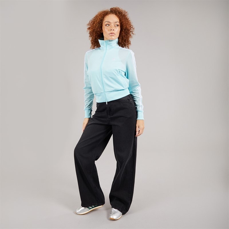 adidas Originals Womens Adicolour Classic Firebird Track Jacket Almost Blue - Image 4