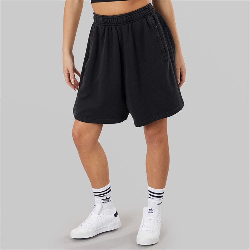 adidas Originals Womens Premium Essentials Sweat Shorts Black - Image 1