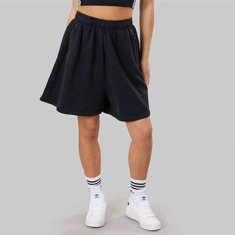 adidas Originals Womens Premium Essentials Sweat Shorts Black - Image 3