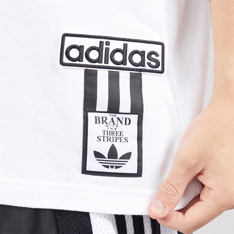 adidas Originals Mens Adibreak T-Shirt White - Image 3