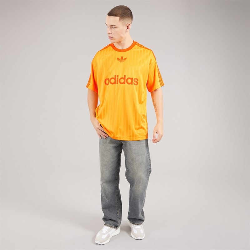 adidas Originals Mens Adicolor Poly T-Shirt Real Gold - Image 4
