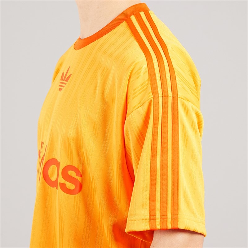adidas Originals Mens Adicolor Poly T-Shirt Real Gold - Image 5
