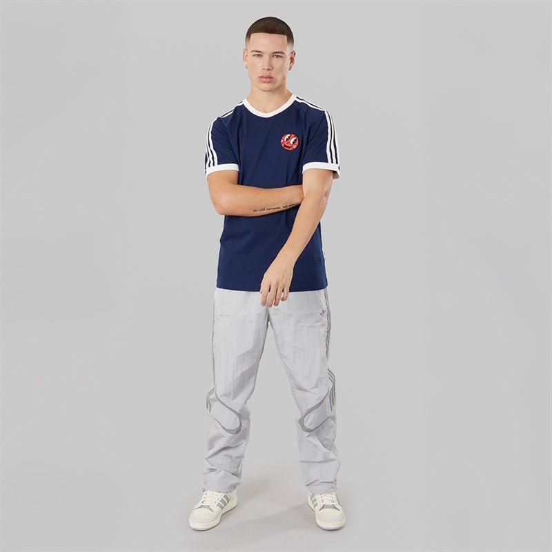 adidas Originals Mens X Made By Nelson Back Graphic California T-Shirt Night Indigo - Image 4