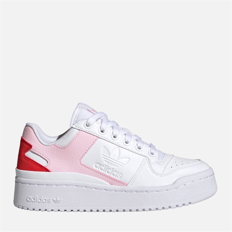 adidas Originals Junior Girls Forum Bold Trainers Cloud White/Cloud White/Clear Pink - Image 1