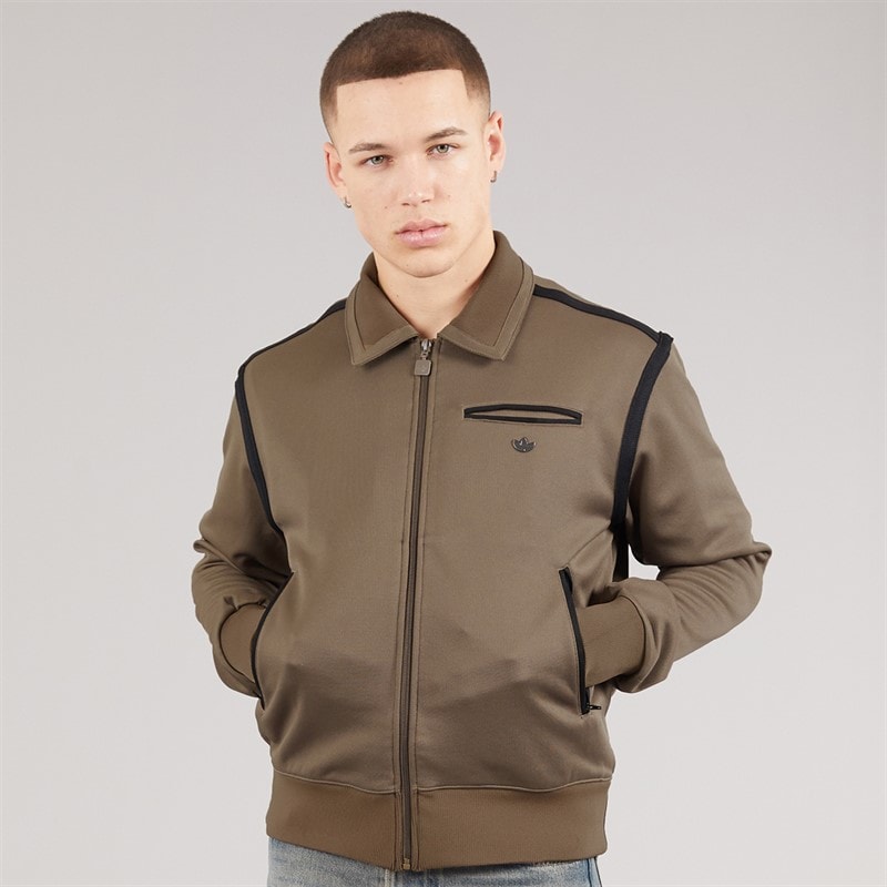 adidas Originals Mens Premium Track Top Earth Strata - Image 3