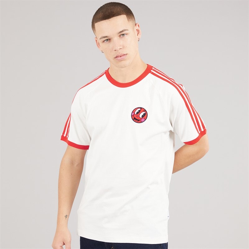 adidas Originals Mens X Made By Nelson Back Graphic California T-Shirt Cloud White - Image 2