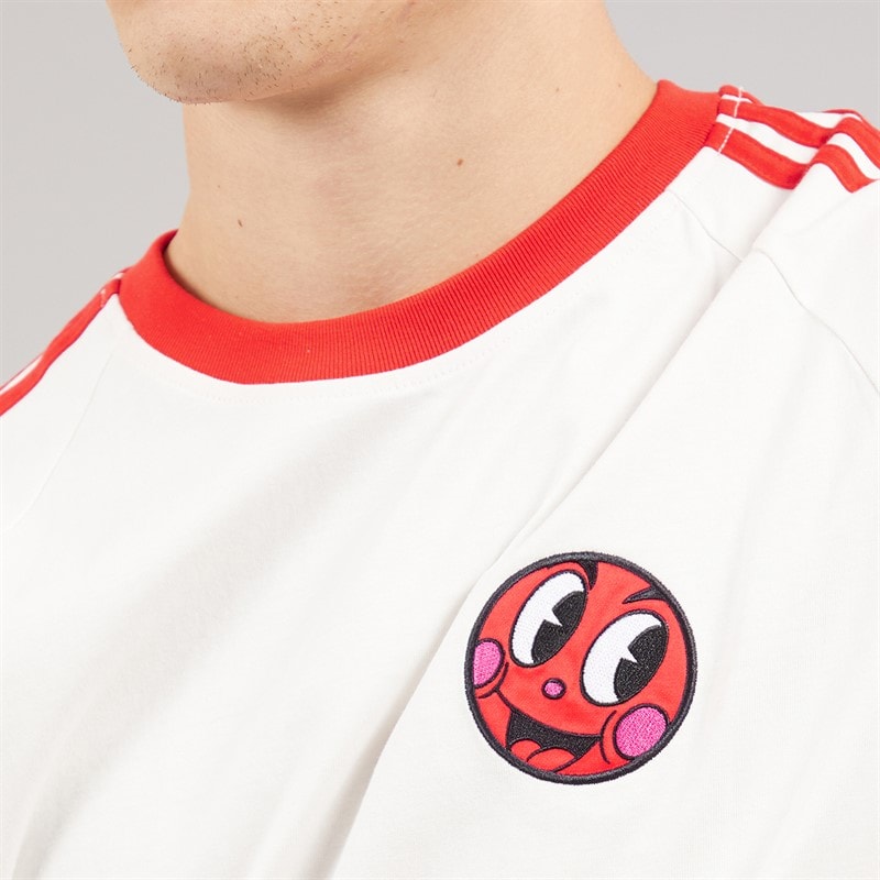 adidas Originals Mens X Made By Nelson Back Graphic California T-Shirt Cloud White - Image 5