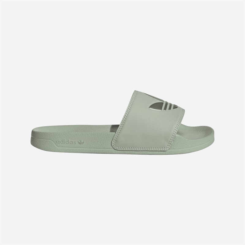 adidas Originals Womens Adilette Lite Sliders Halo Green/Silver Metallic - Image 5