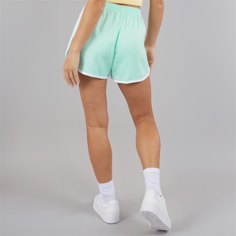 adidas Originals Womens Adicolour 3-Stripes Sprinter Shorts Semi Flash Aqua - Image 2