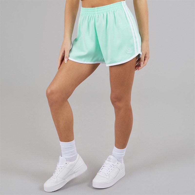 adidas Originals Womens Adicolour 3-Stripes Sprinter Shorts Semi Flash Aqua - Image 3