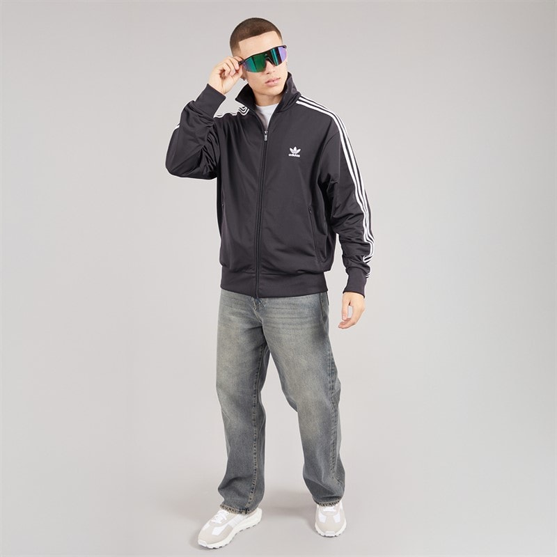 adidas Originals Mens Adicolour Classics Firebird Track Top Aurora Black - Image 4