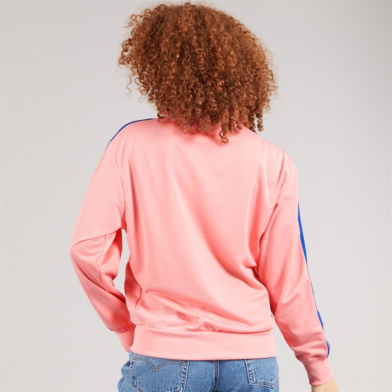 adidas Originals Womens Adicolour Classic Firebird Loose Track Jacket Semi Pink Spark/Blue - Image 2