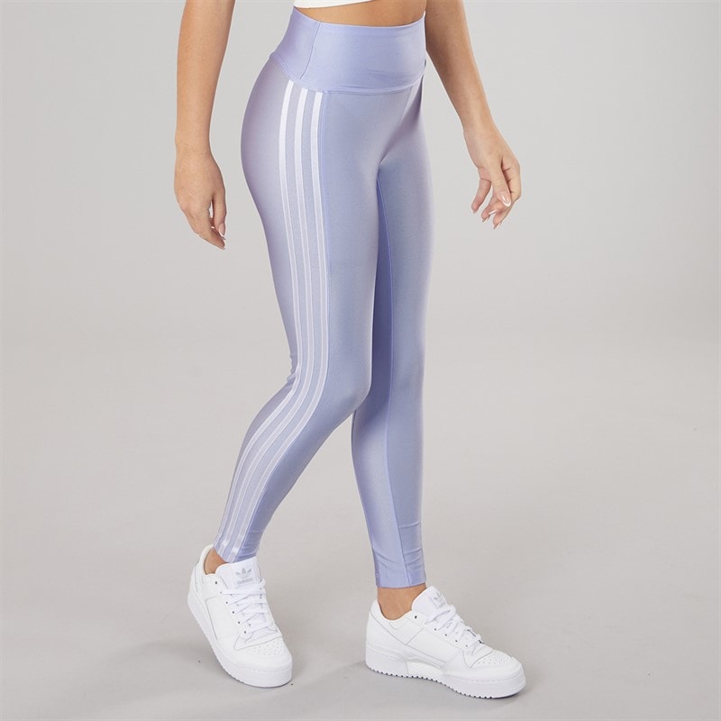adidas Originals Womens 3-Stripes Leggings Violet Tone - Image 3