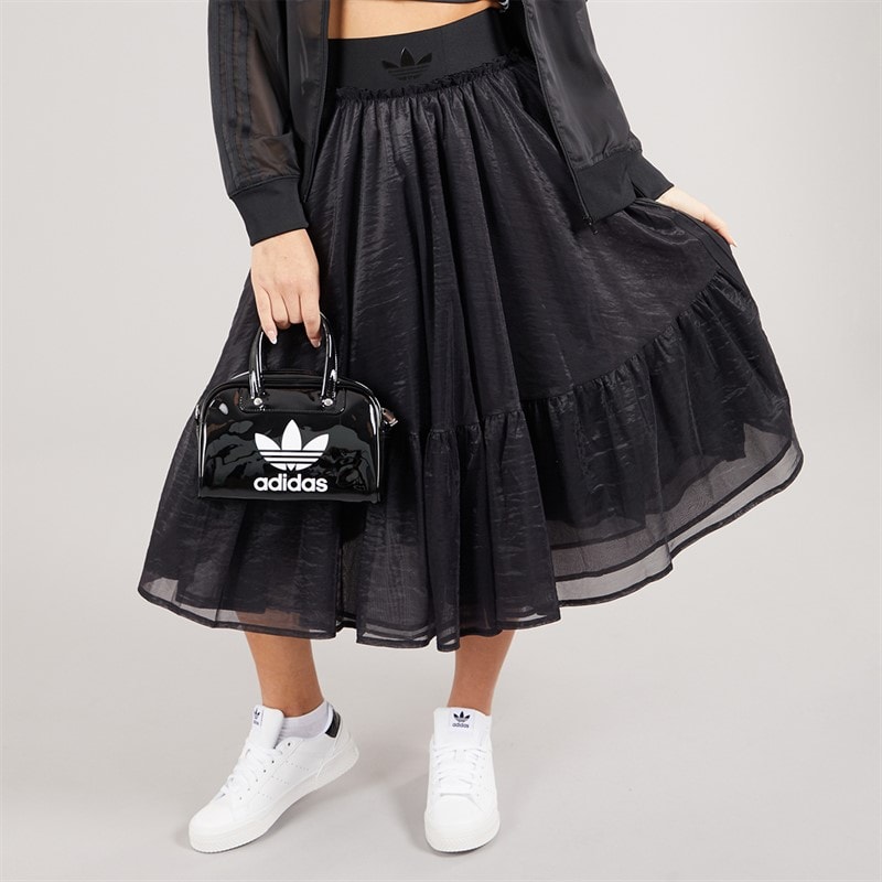 adidas Originals Womens Waistband Tulle Maxi Skirt Black - Image 1