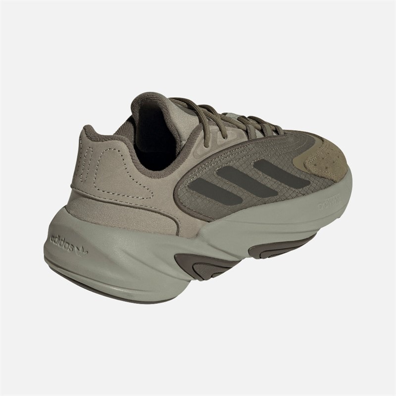 adidas Originals Junior Boys Ozelia Trainers Silver Pebble/Shadow Olive - Image 3