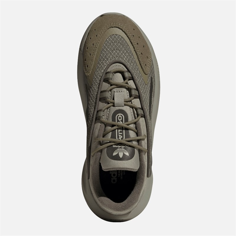 adidas Originals Junior Boys Ozelia Trainers Silver Pebble/Shadow Olive - Image 4