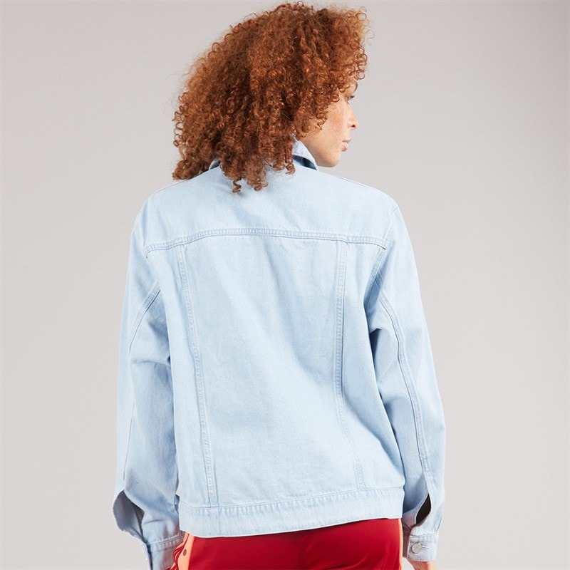 adidas Originals Womens Premium Essentials Denim Jacket Light Denim - Image 2