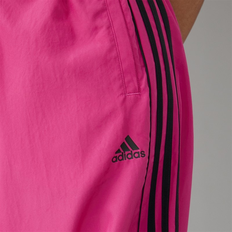 adidas Originals Womens Adicolour Teamgeist Oversized Woven Track Pants Semi Lucid Fuchsia/Black - Image 3
