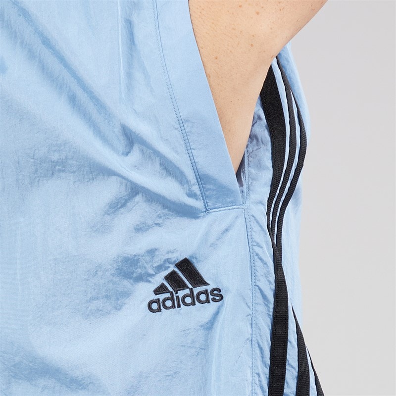 adidas Originals Womens Adicolour Teamgeist Oversized Woven Track Pants Ash Blue - Image 3