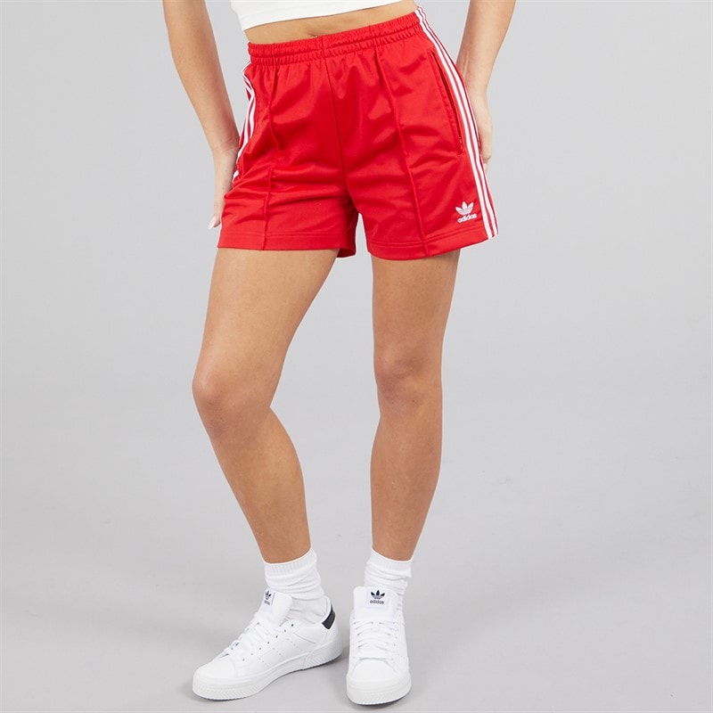 adidas Originals Womens Adicolor Firebird Shorts Better Scarlet/White - Image 1