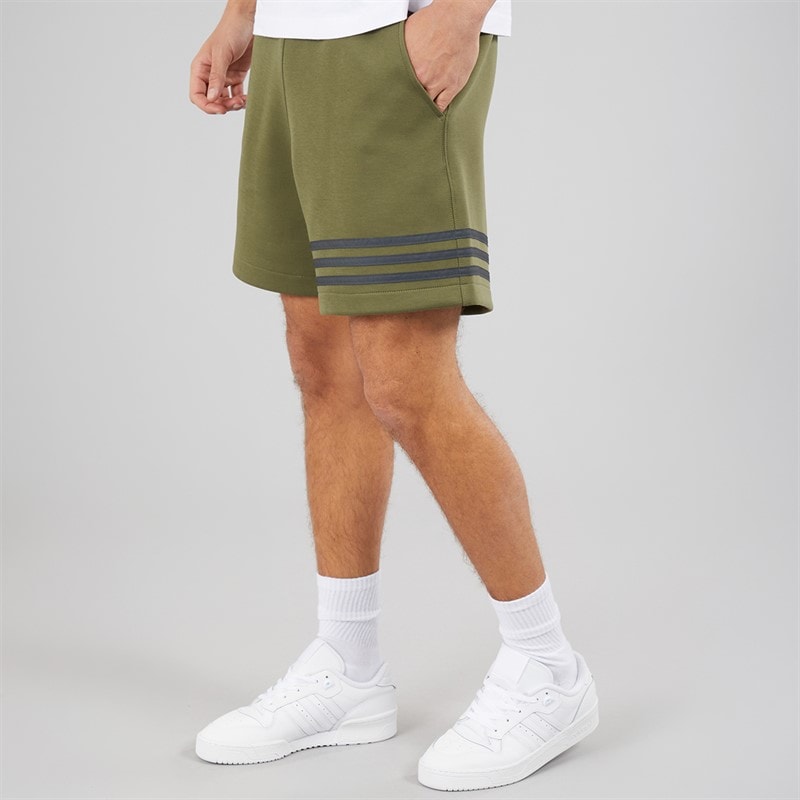 adidas Originals Mens Adicolor Neuclassics Shorts Focus Olive - Image 3